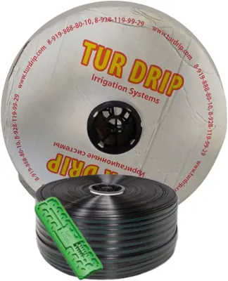 Капельная лента эмиттерная 6 mil шаг 15см Tur Drip