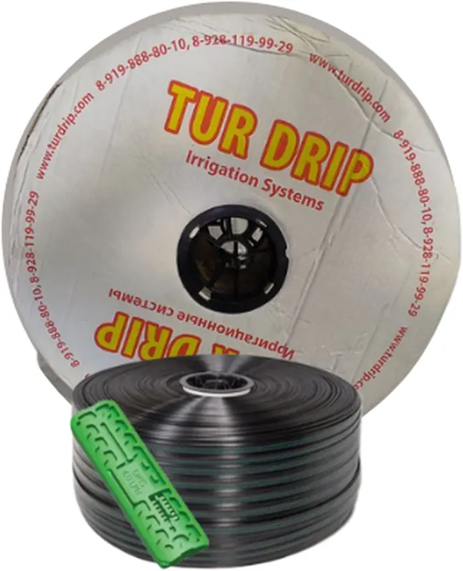 Капельная лента эмиттерная 6 mil шаг 15см Tur Drip