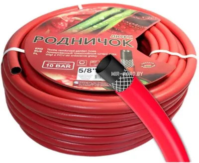 Поливочный шланг Родничок Люкс красный Ø5/8